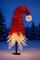 7ft Pre-Lit Santa Hat Christmas Tree with 500 LED Red & Warm White Lights and Square Metal Base